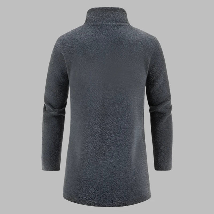Dave Fleece Pullover | Bequemer Langer Fleece-Pullover mit Reißverschluss für Herren