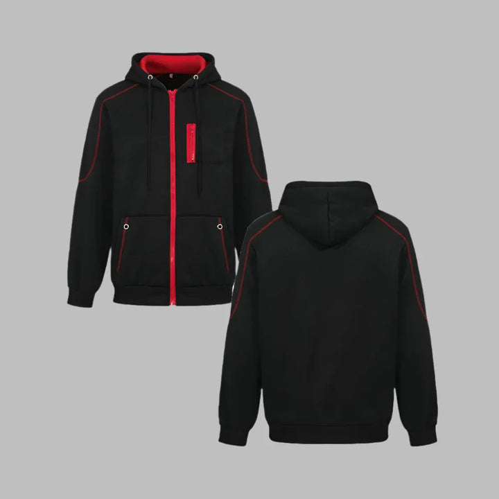 Max Hoodie | Warmer Herren Kapuzenpullover mit Reißverschluss für kalte Tage