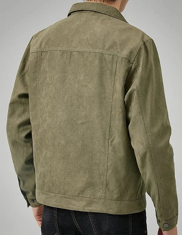 David Suede Jacke | Casual Herrenjacke aus Wildleder mit Kragen