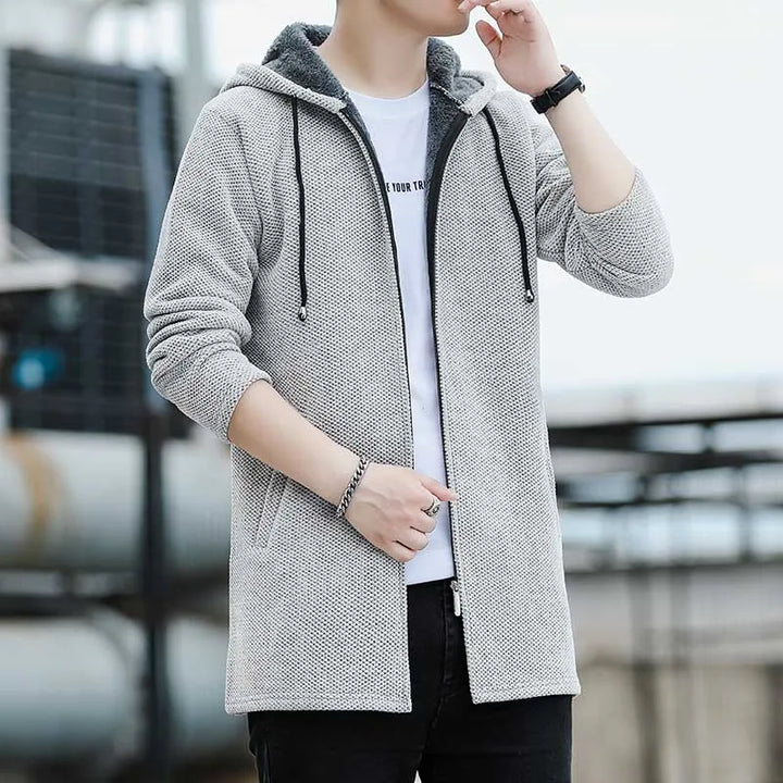 Ruben Longline Hoodie | Langer Herren-Hoodie mit Reißverschluss