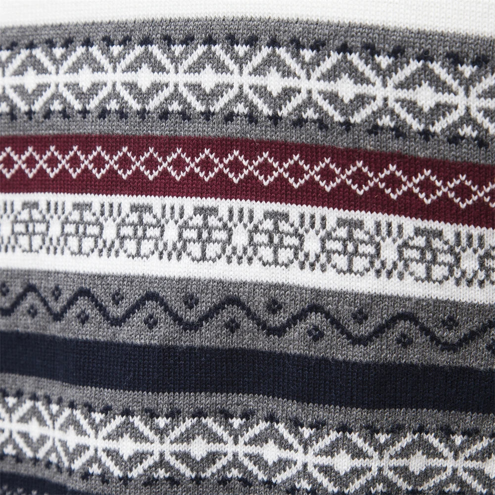 Valenzo Gestreifter Pullover | Herrenpullover mit gestreiftem Strickmuster