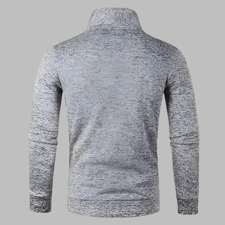 Luciano Zip Pullover | Lässiger Herrenpullover mit Wildlederdetails und Reißverschluss