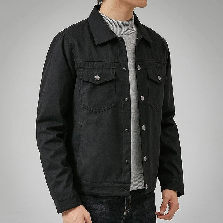 David Suede Jacke | Casual Herrenjacke aus Wildleder mit Kragen