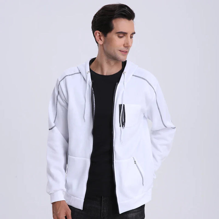 Max Hoodie | Warmer Herren Kapuzenpullover mit Reißverschluss für kalte Tage