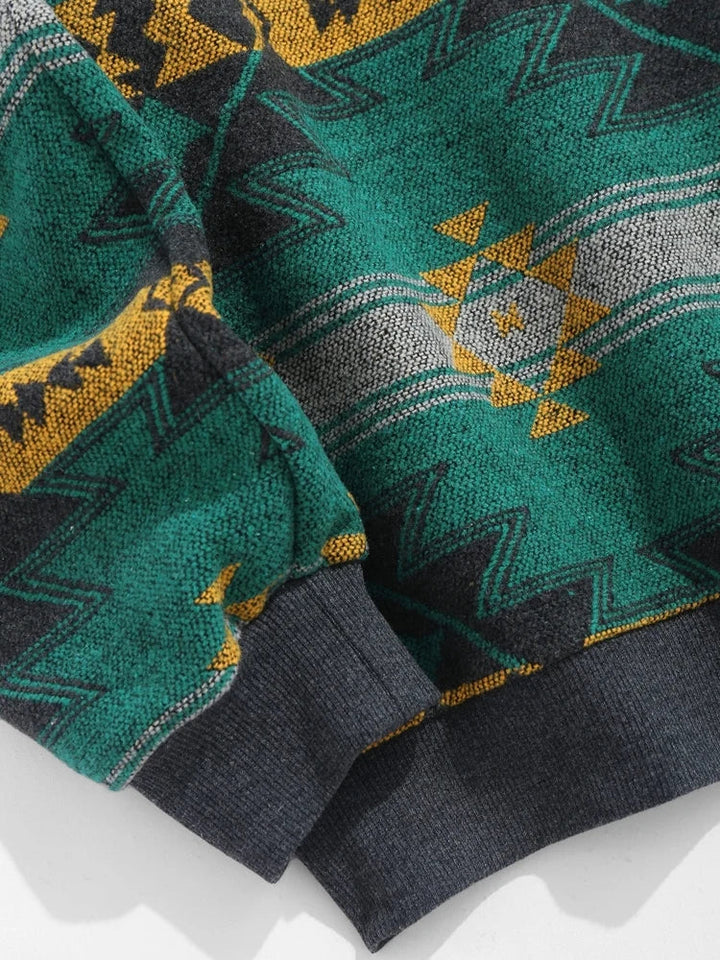 Tiamo Nordic Zip Pullover | Bequemer norwegischer Herrenpullover mit Reißverschluss