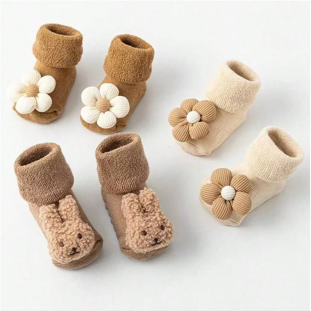 Unisex Sokjes | Verspielte Sokjes in Beige für Jungen und Mädchen