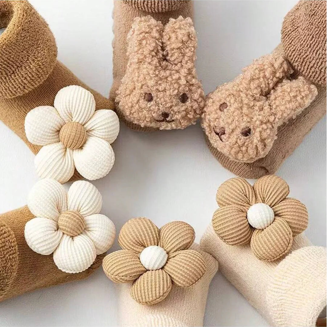 Unisex Sokjes | Verspielte Sokjes in Beige für Jungen und Mädchen
