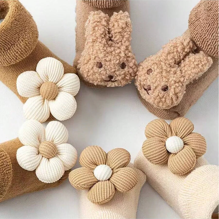 Unisex Sokjes | Verspielte Sokjes in Beige für Jungen und Mädchen