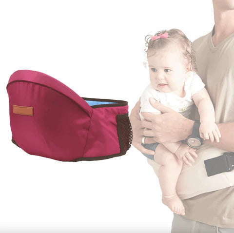 Baby Hüfttrage | Tragetasche mit Sicherheitsgurt gegen Rückenbeschwerden