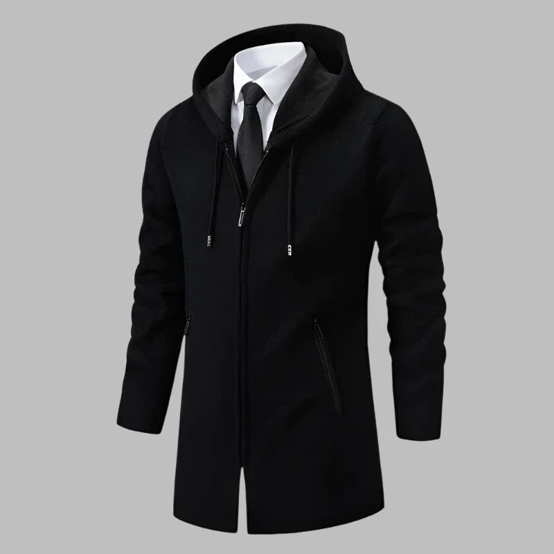 Ruben Longline Hoodie | Langer Herren-Hoodie mit Reißverschluss