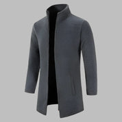 Dave Fleece Pullover | Bequemer Langer Fleece-Pullover mit Reißverschluss für Herren