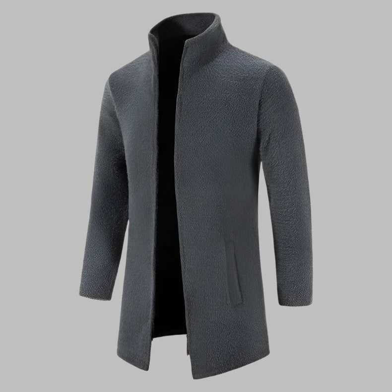 Dave Fleece Pullover | Bequemer Langer Fleece-Pullover mit Reißverschluss für Herren
