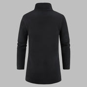 Dave Fleece Pullover | Bequemer Langer Fleece-Pullover mit Reißverschluss für Herren