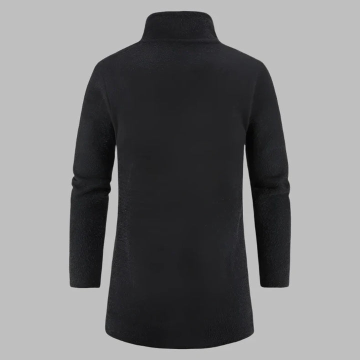 Dave Fleece Pullover | Bequemer Langer Fleece-Pullover mit Reißverschluss für Herren