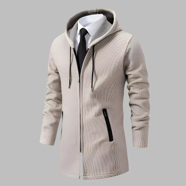 Ruben Longline Hoodie | Langer Herren-Hoodie mit Reißverschluss