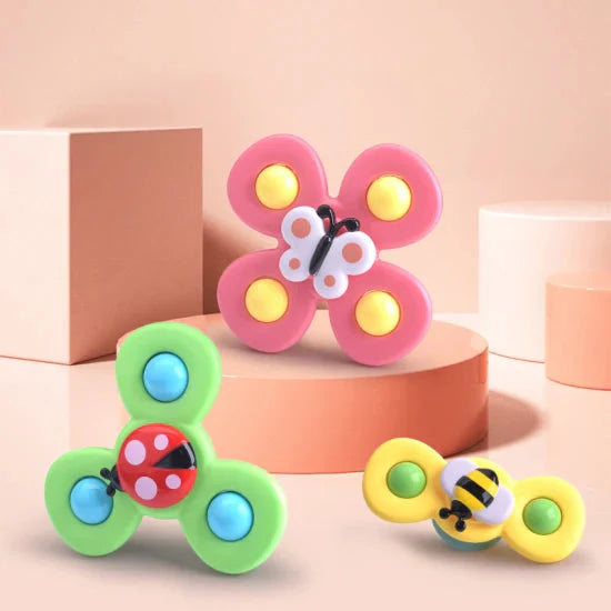 Saugnapf-Spinner-Spielzeug | Set aus 3 Stück
