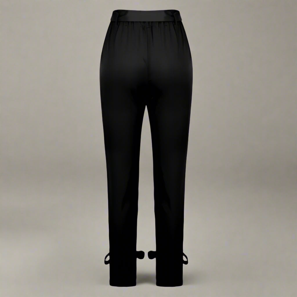 Claudia Satin-Hose | Elegante High-Waist Hose mit Schnürung für Frauen
