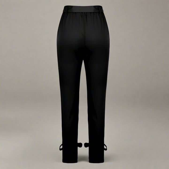 Claudia Satin-Hose | Elegante High-Waist Hose mit Schnürung für Frauen