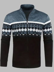 Edvard Nordic Weste | Norwegischer Strickpullover mit Reißverschluss für Herren