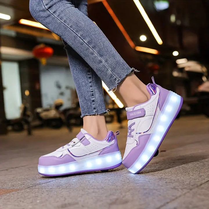 Wielskate Rollschuhe | Beliebte Sneakers mit Rollen und LED-Lichtern