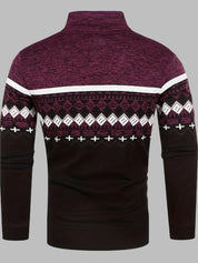 Edvard Nordic Weste | Norwegischer Strickpullover mit Reißverschluss für Herren