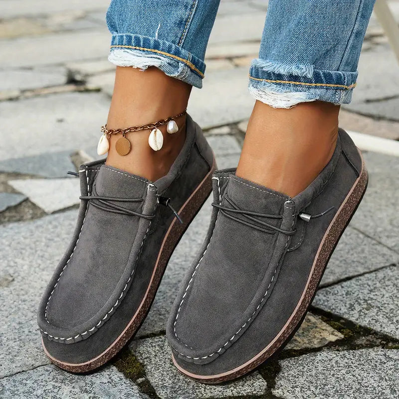 Tina Mokassin | Sommerliche Bequeme Loafer für Damen mit Schnürdetails