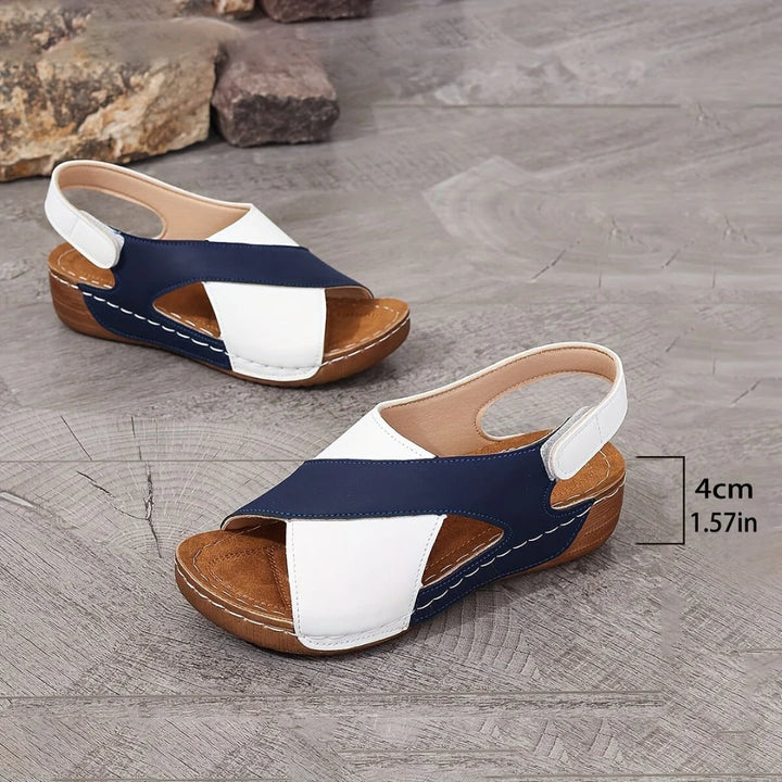 Ultrabequeme Orthopädische Sandalen - Damen Sandalen Keilabsatz Plateau Sandaletten