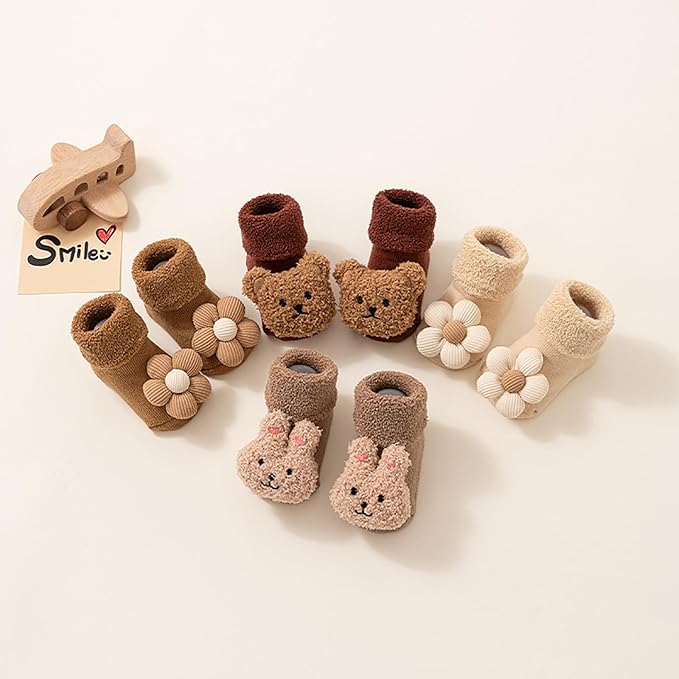 Unisex Sokjes | Verspielte Sokjes in Beige für Jungen und Mädchen