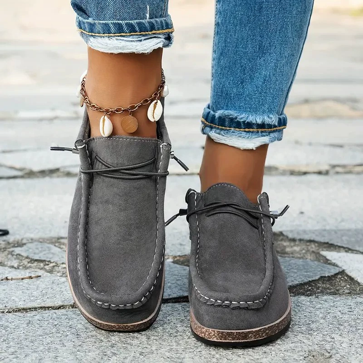 Tina Mokassin | Sommerliche Bequeme Loafer für Damen mit Schnürdetails